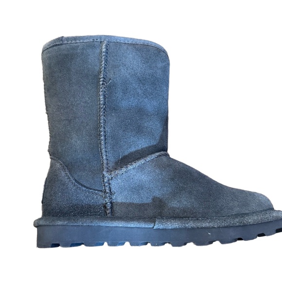 Women’s Bearpaw Charcoal Gray Mid Calf Suede Slip On Winter Boots Size 6 - Picture 5 of 13